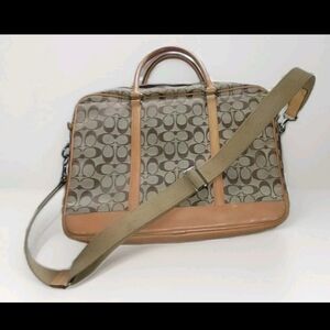 COACH VINTAGE Signature CADENA~ MESSENGER/COMPUTER/WORK, VINTAGE E25-5231 Rare!